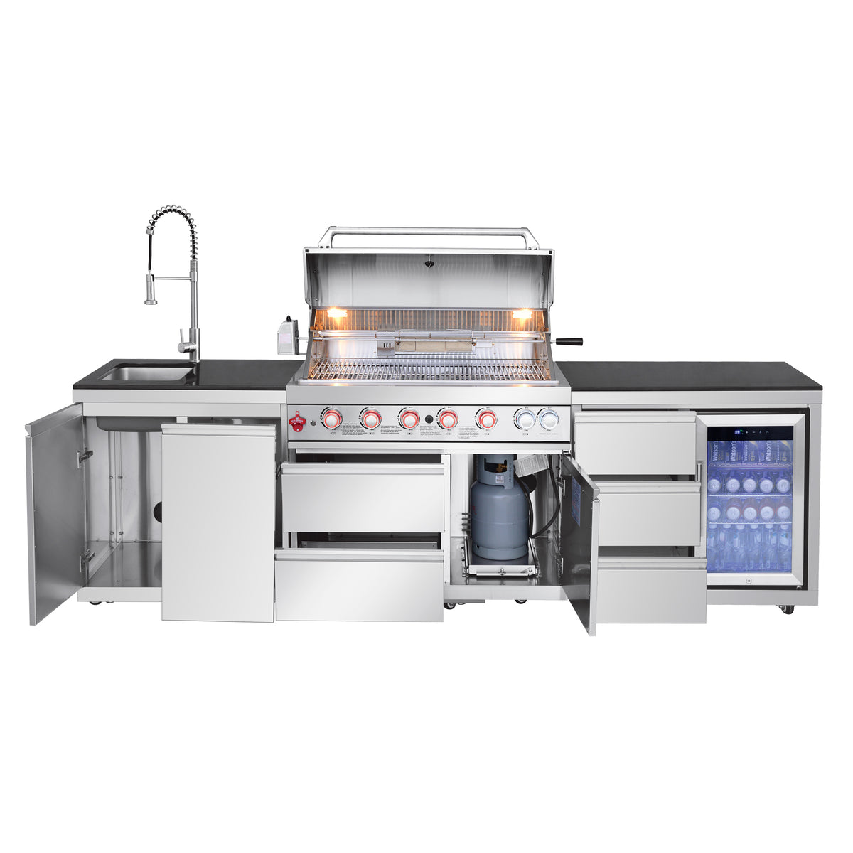 Modular Outdoor Kitchen with Grill Stainless steel 304