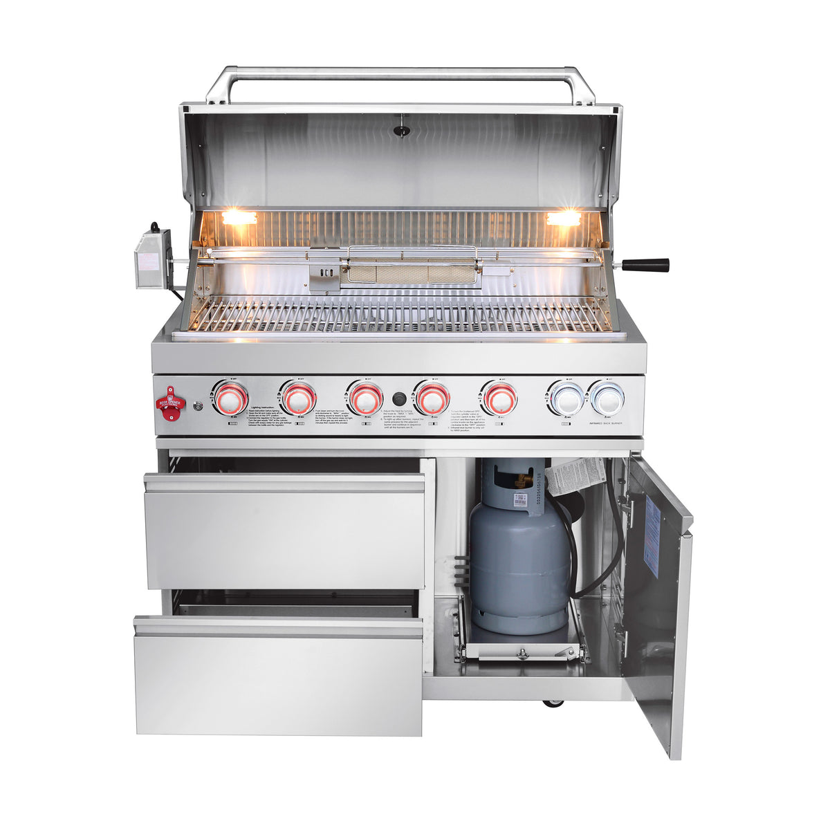 Stainless Steel Freestanding Gas Grill Stainless steel 304